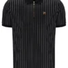 Black Patton Jacquard Stripe Polo