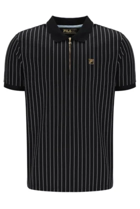 Black Patton Jacquard Stripe Polo