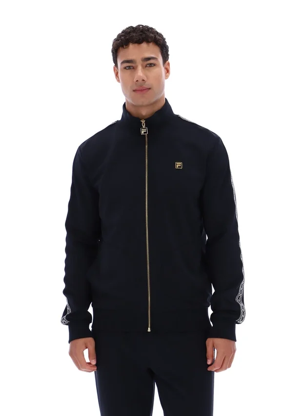 Black Roman Full Zip Jacket with Tape Detail
