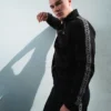 Black Roman Full Zip Jacket with Tape Detail