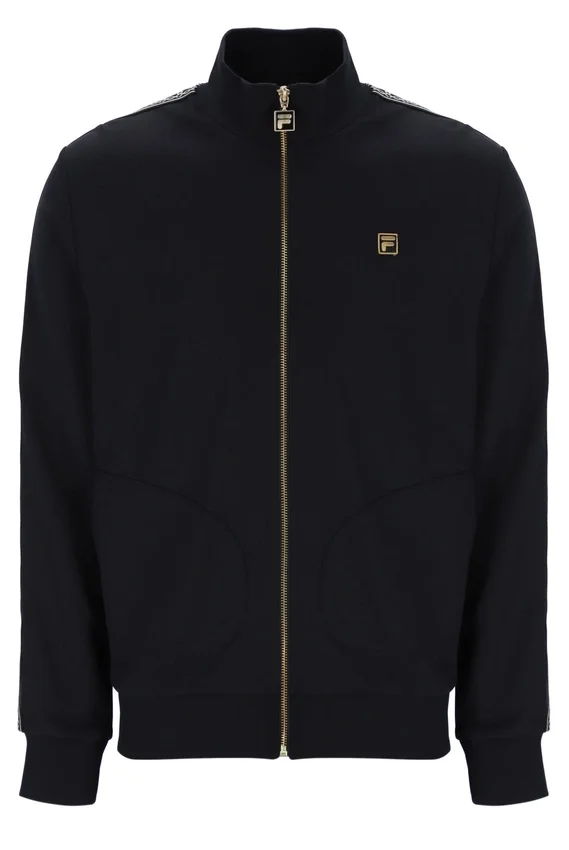 Black Roman Full Zip Jacket with Tape Detail