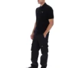 Black Sander Textured Knit Polo Shirt