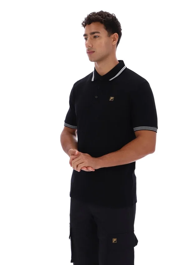 Black Soren 2 Polo Shirt with Tipping