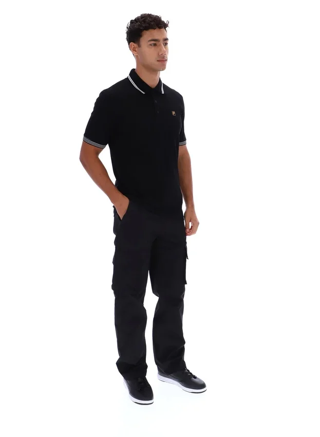 Black Soren 2 Polo Shirt with Tipping