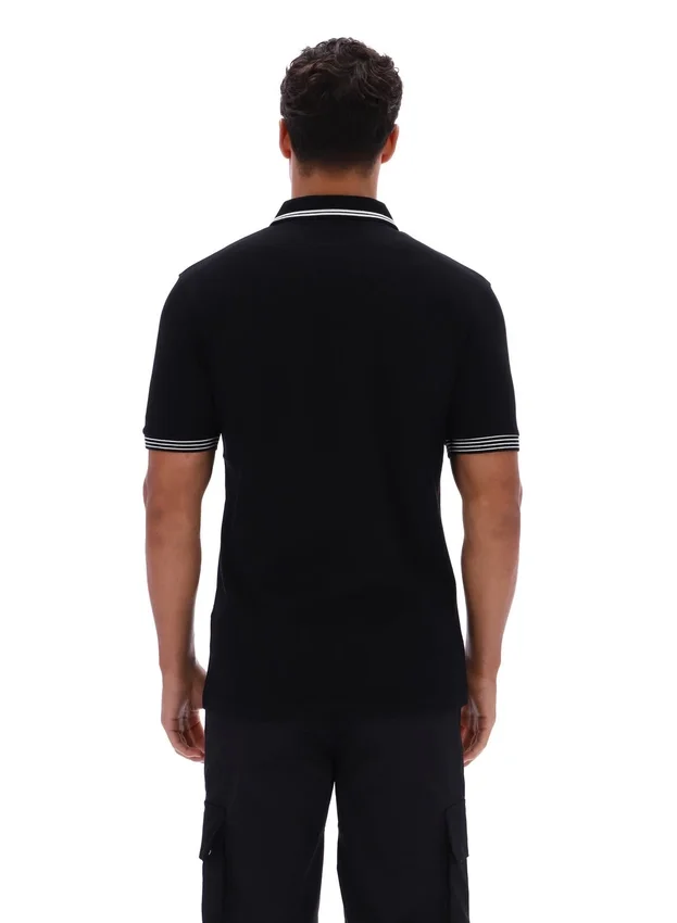 Black Soren 2 Polo Shirt with Tipping