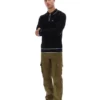 Black Sully Long Sleeve Polo Shirt