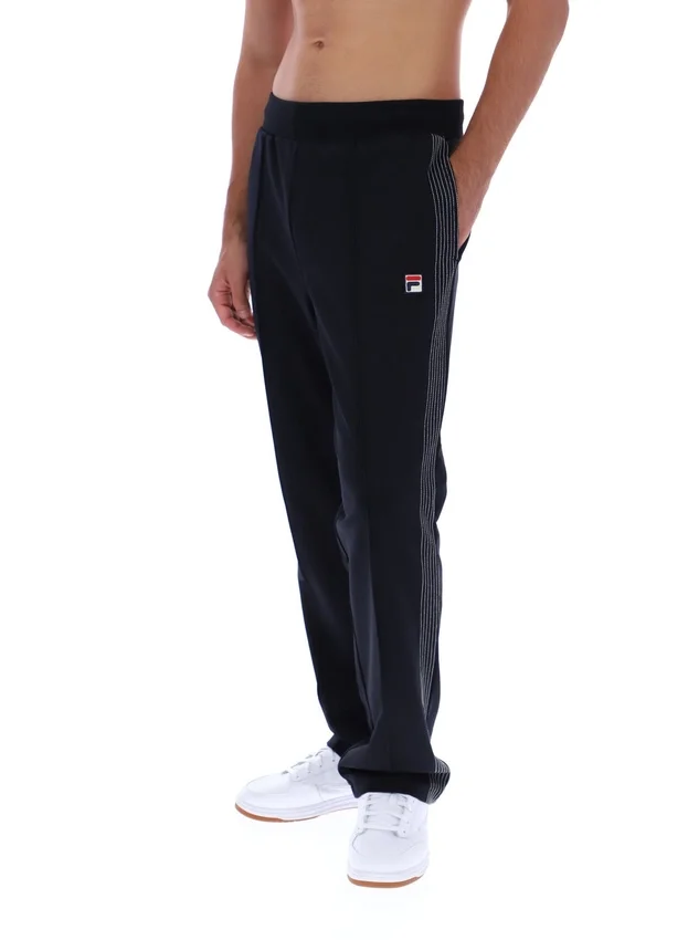 Black Tavis Contrast Stitch Straight Leg Jogger