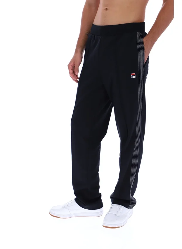 Black Tavis Contrast Stitch Straight Leg Jogger