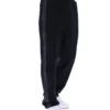 Black Tavis Contrast Stitch Straight Leg Jogger