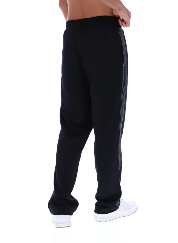 Black Tavis Contrast Stitch Straight Leg Jogger