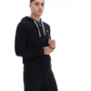 Black Tenconi Zip Up Hoodie