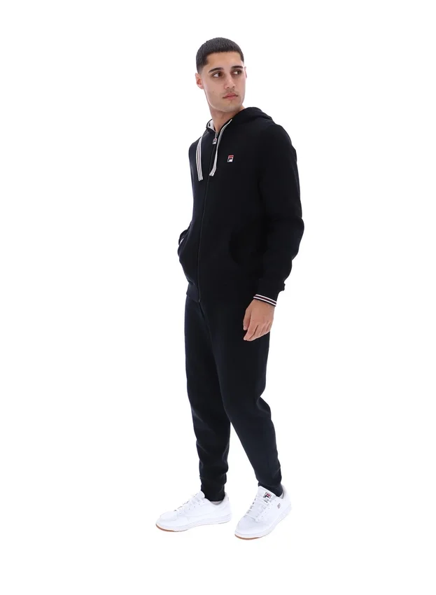 Black Tenconi Zip Up Hoodie