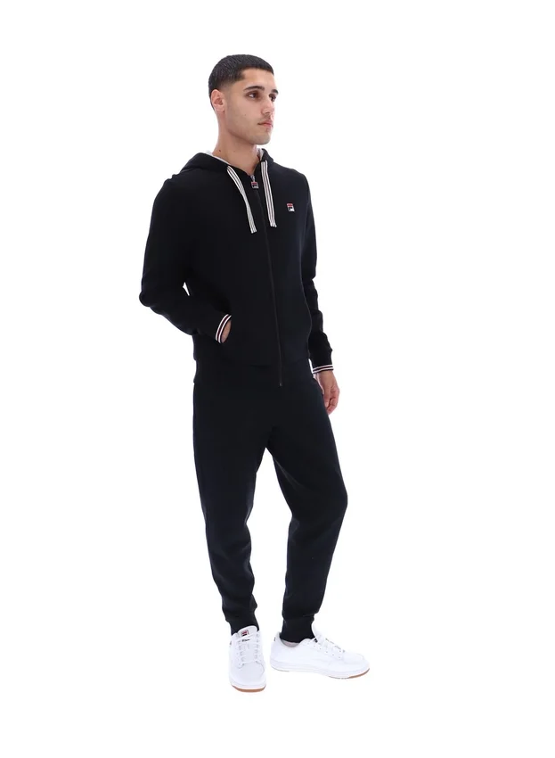 Black Tenconi Zip Up Hoodie