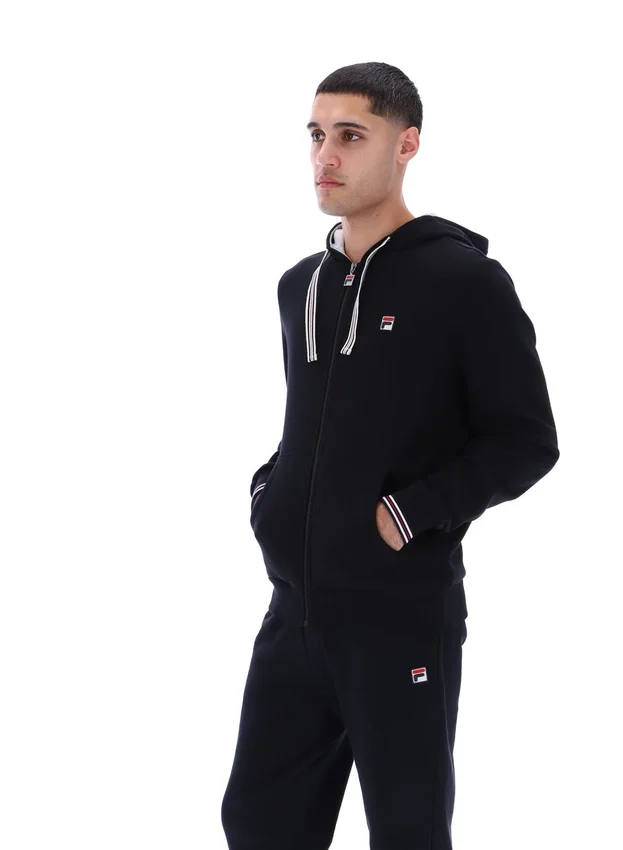 Black Tenconi Zip Up Hoodie