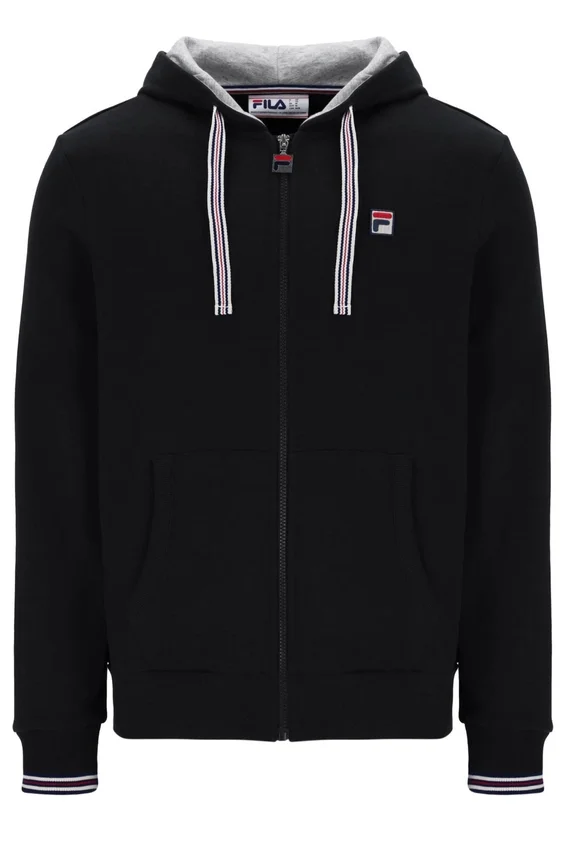 Black Tenconi Zip Up Hoodie