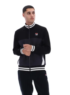 Black Tie Breaker Funnel Neck Jacket