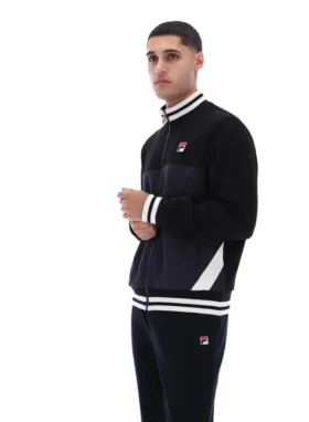Black Tie Breaker Funnel Neck Jacket