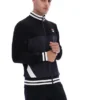 Black Tie Breaker Funnel Neck Jacket