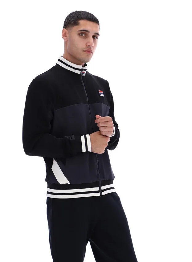 Black Tie Breaker Funnel Neck Jacket