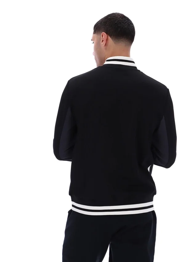 Black Tie Breaker Funnel Neck Jacket