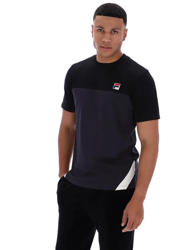 Black Tiebreaker Colour Block T-Shirt