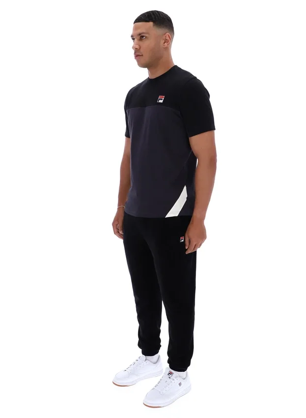 Black Tiebreaker Colour Block T-Shirt