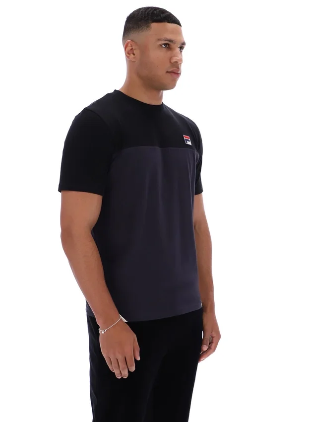 Black Tiebreaker Colour Block T-Shirt