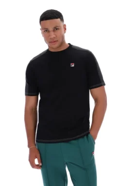 Black Trey Contrast Stitch Tee