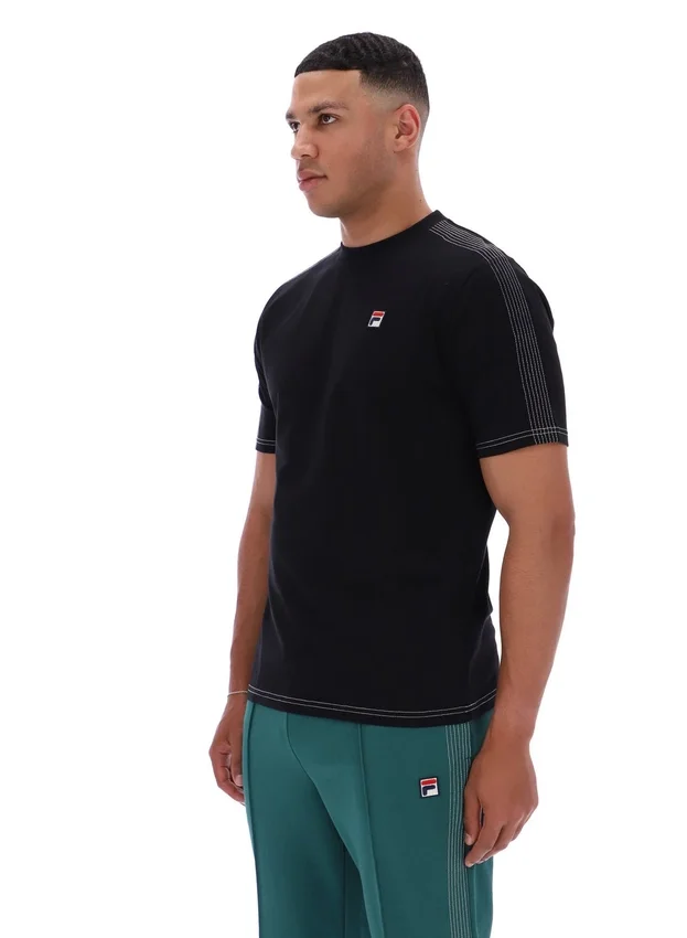 Black Trey Contrast Stitch Tee