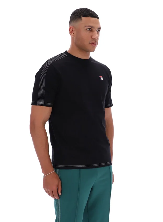Black Trey Contrast Stitch Tee