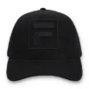 Black Turo Large F-Box Tonal Embroidered Suede Mesh-Back Cap
