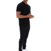Black Zev Cuff Detail Polo