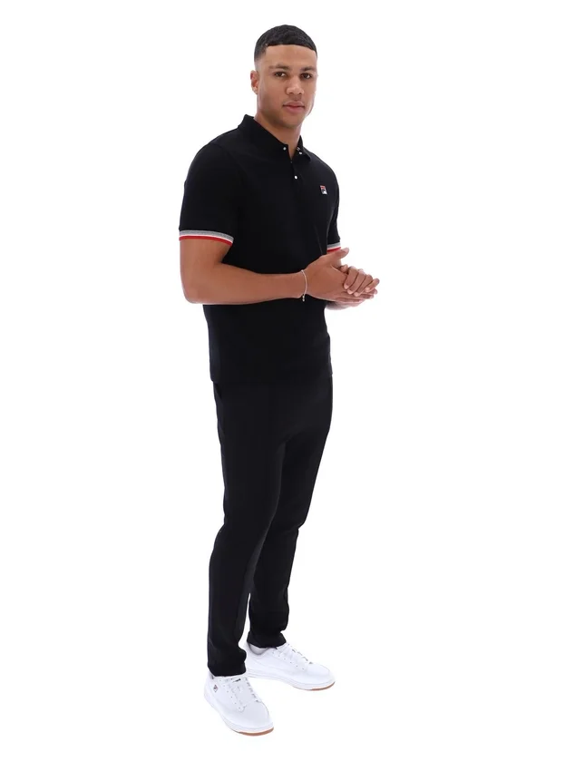 Black Zev Cuff Detail Polo