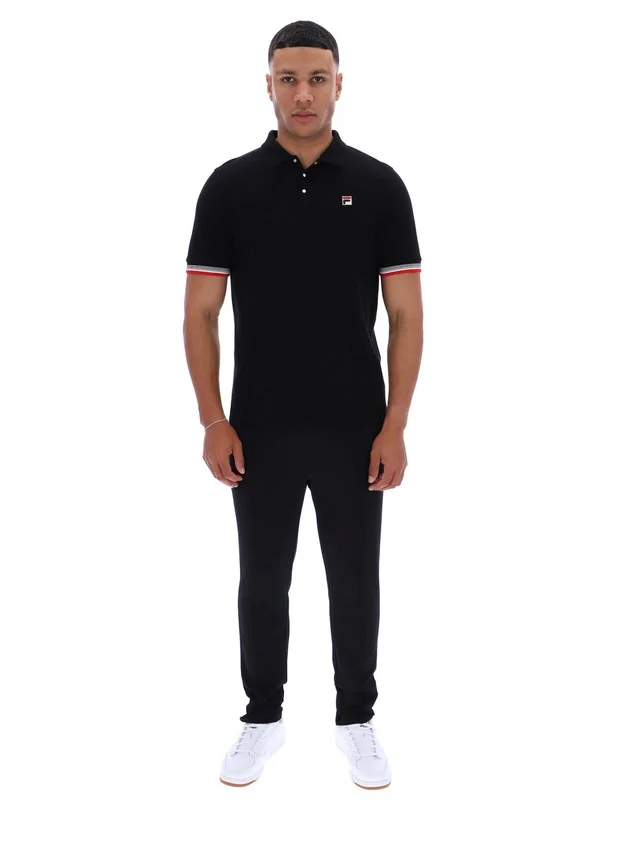 Black Zev Cuff Detail Polo