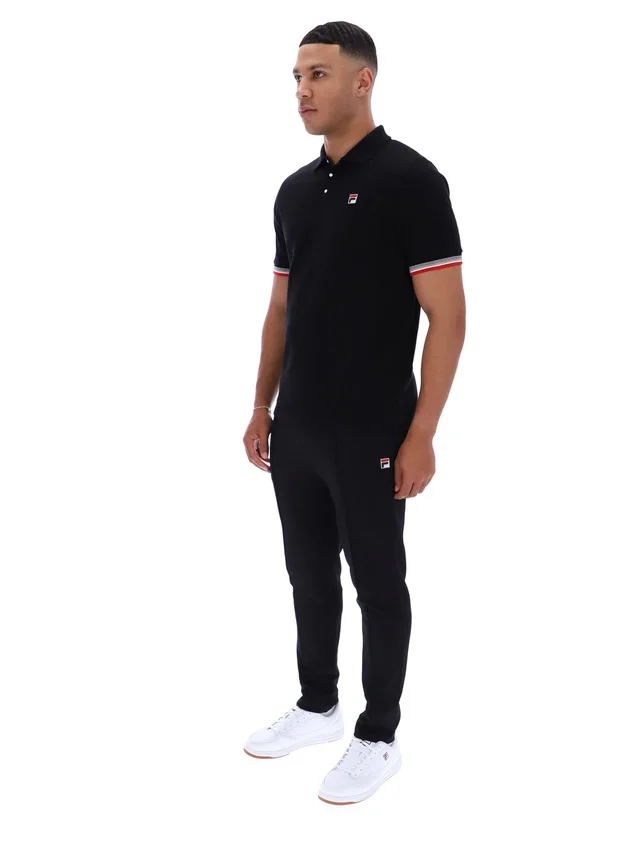Black Zev Cuff Detail Polo