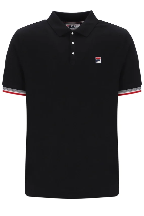 Black Zev Cuff Detail Polo