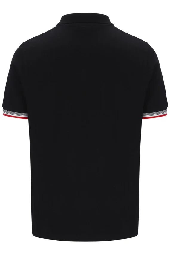 Black Zev Cuff Detail Polo