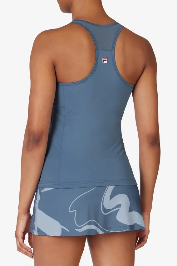 Blue Tennis Essential Racerback Top