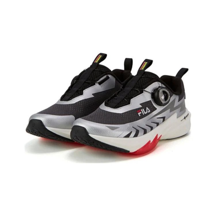 Boa Athletic Shoes "Black Silver"