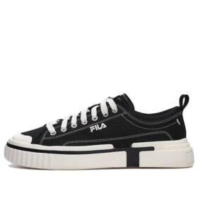 Canvas Low Skate Shoes "Black White"