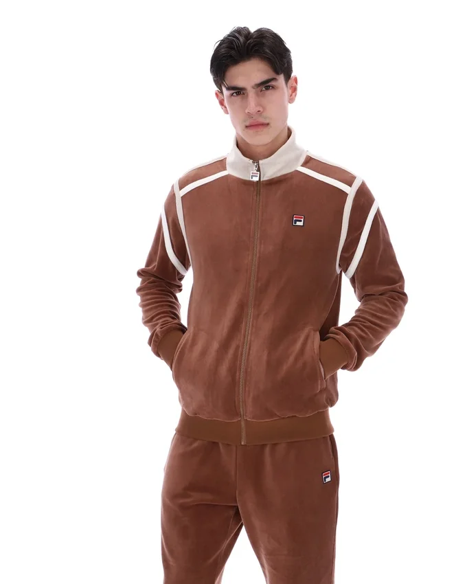 Cappuccino Gabriele Contrast Panel Track Top