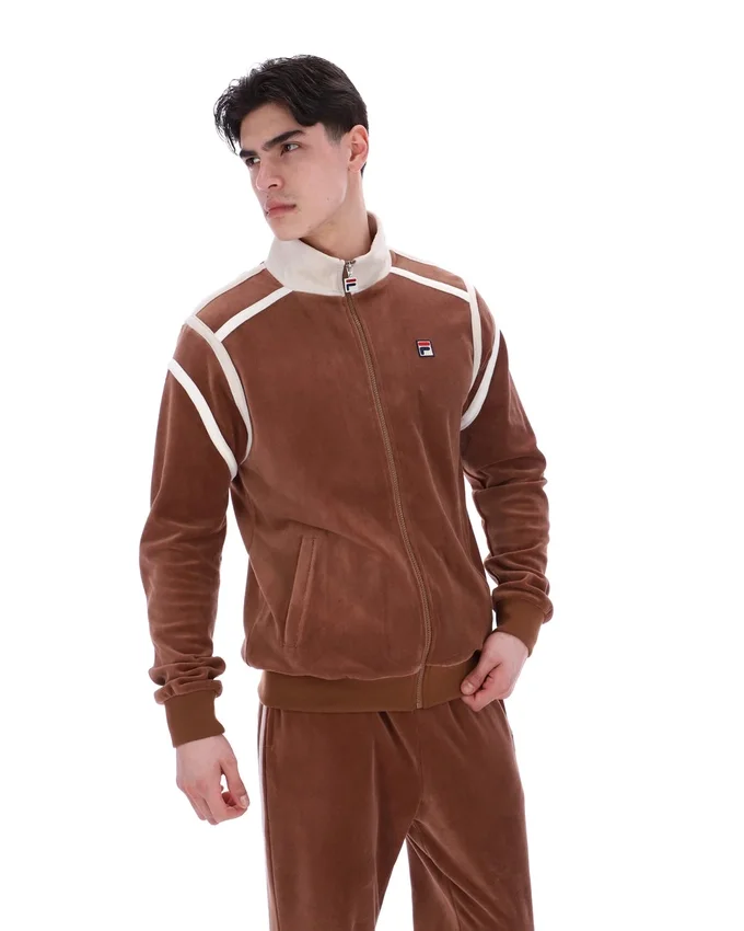 Cappuccino Gabriele Contrast Panel Track Top