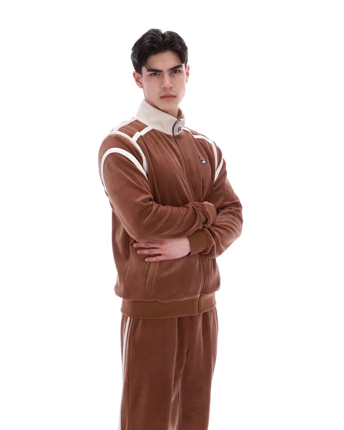 Cappuccino Gabriele Contrast Panel Track Top