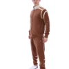 Cappuccino Gabriele Contrast Panel Track Top