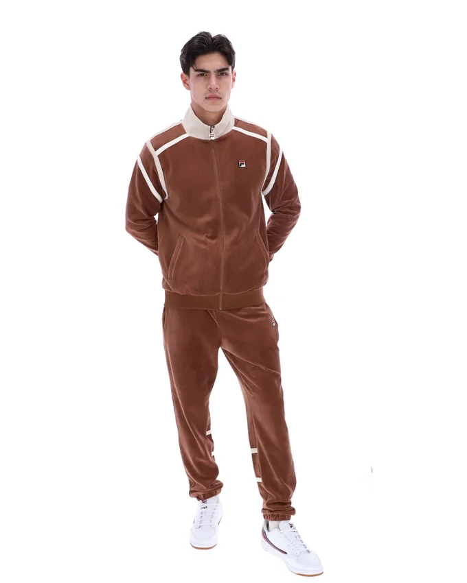 Cappuccino Gabriele Contrast Panel Track Top
