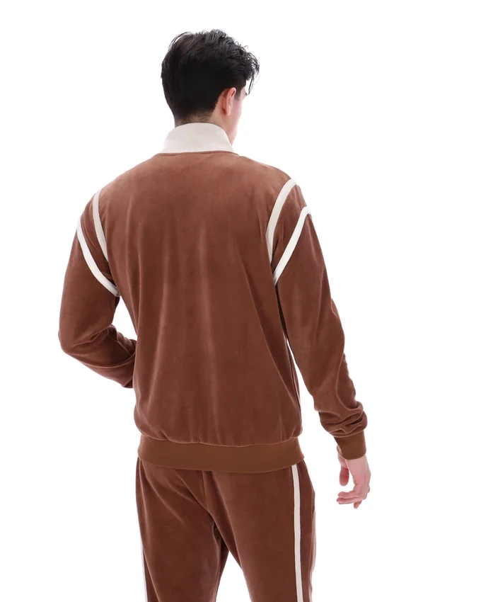 Cappuccino Gabriele Contrast Panel Track Top