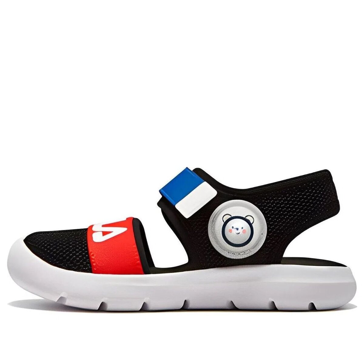 Casual Flats Sandals "Black Red Blue"