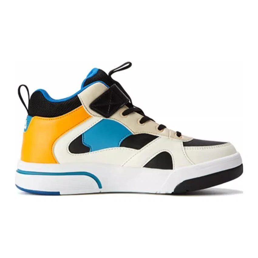 Casual High-Top Skate Shoes "White Black Orange"