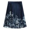 Casual Long Skirt "Navy White"