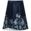 Casual Long Skirt "Navy White"